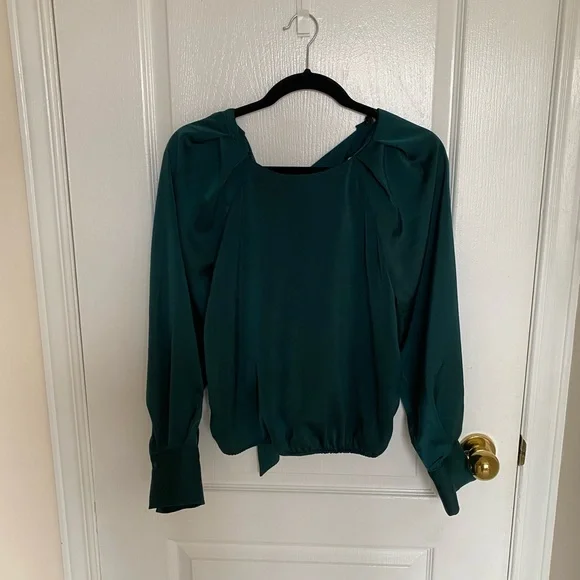 Dynamite Romy Open-Back Satin Blouse - Picture 4 of 10